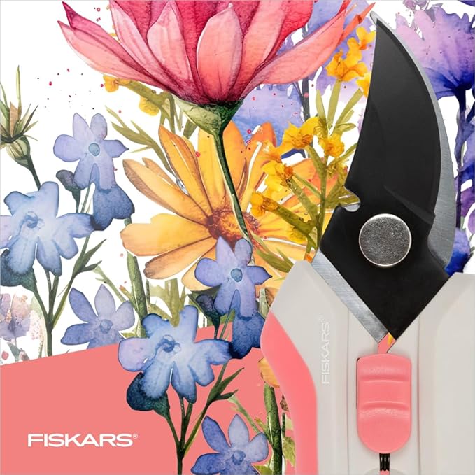 Fiskars Floral Pruning Shears - Plant Cutting Scissors/Garden Clippers For Deadheading and Working with Flowers - Spring Bloom