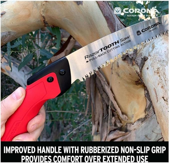 Corona Tools 14-Inch RazorTOOTH Pruning Saw | Tree Saw Designed for Single-Hand Use | Curved Blade Hand Saw | Cuts Branches Up to 8" in Diameter | RS16020