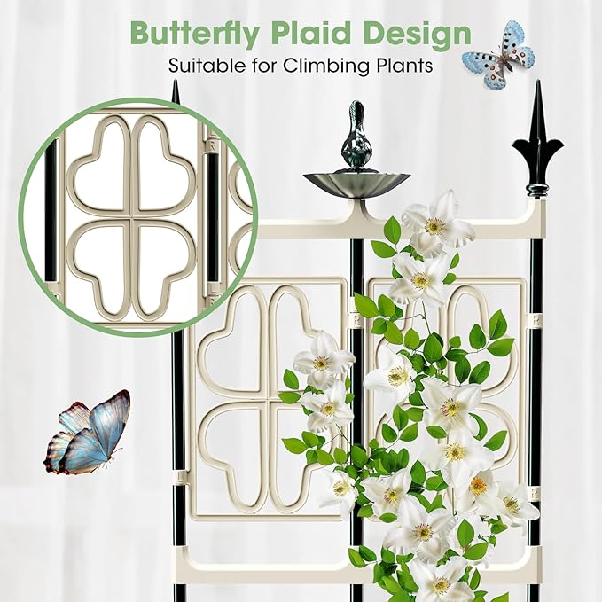 Tomato Planter Box with Trellis, 62" Self Watering Planter Trellis for Climbing Plants Outdoor, Raised Garden Bed for Garden Vegetables Flowers Herbs Indoor Outdoor