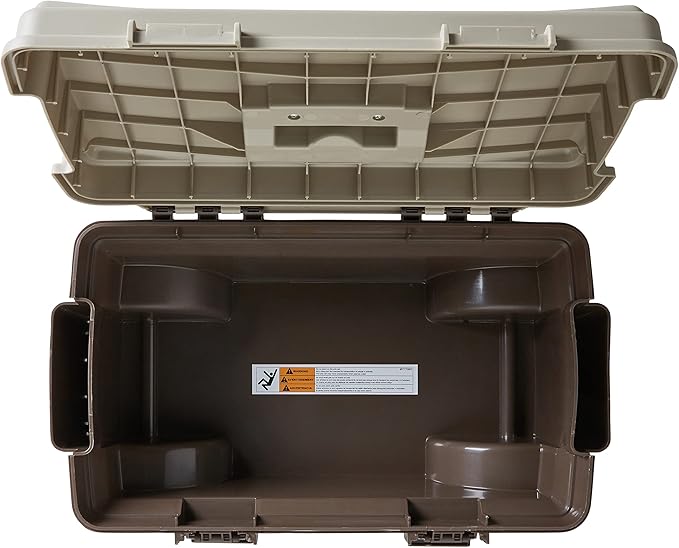 AMES 20213200 Rolling Lawn & Garden Storage Cart for Storing Tools & Cleaning Supplies, Lid Doubles as Seat, 225 lb. Weight Capacity