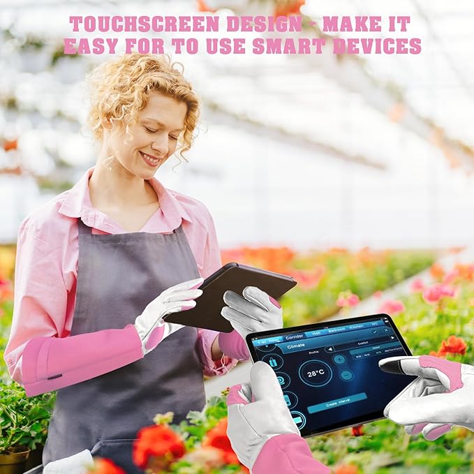 Long-Gardening-Gloves for Women/Men - Thorn Proof Rose Pruning Gloves Heavy Duty Gauntlet-S