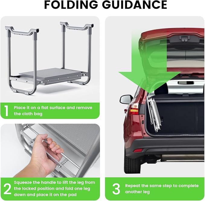 Upgraded Garden Kneeler and Seat, Garden Stool with Thicken & Widen Soft Kneeling Pad, Heavy Duty Gardening Stool with 2 Garden Tool Bags & 4 Garden Tools, Gardening Gifts for Women Mom Men Seniors