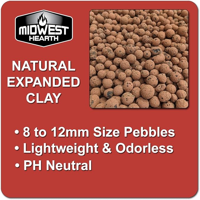 Expanded Clay Pebbles - Natural Organic LECA for Hydroponic Growing Gardening (20-lb Box)