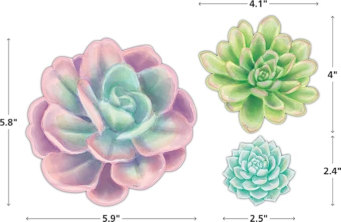 Rustic Bloom Succulent Accents - Assorted Sizes, Multi Color
