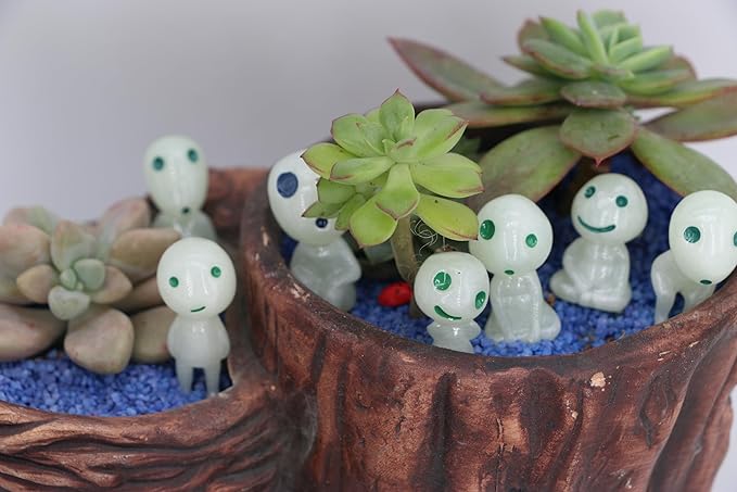 Fairy Garden Accessories Tree Elves Easter Egg Fillers Glow in Dark Basket Stuffers Garden Alien Decor Miniature for Micro Landscape Outdoor Status Patio Lawn Yard Kit