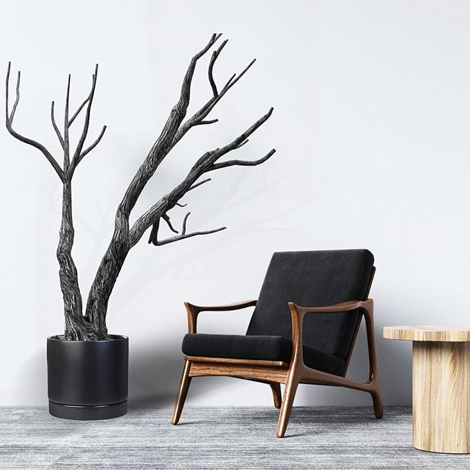 Ceramic Plant Saucer Pot Tray 10 Inch, Planter Saucers 4 5 6 7 8 9 10 11 12 13 Inch for Indoors Outdoor, Durable Sturdy Flower Drainage drip Water Tray for Glazed Pots Base (10.7 Inch-Black)