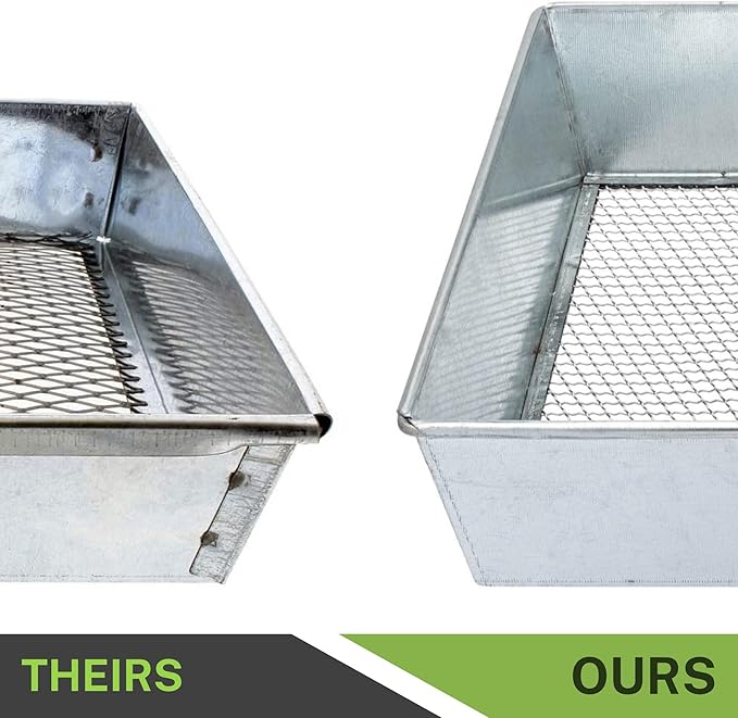 Soil Sifter, 12 x 10 Inch Standard Size with 1/4 Inch Mesh, Includes Work Gloves