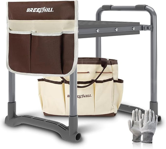 【New Upgraded】 Gardening Seat for Seniors,Gardening Seat Heave Duty,Portable Garden Bench for Kneeling and Sitting,Garden Chair