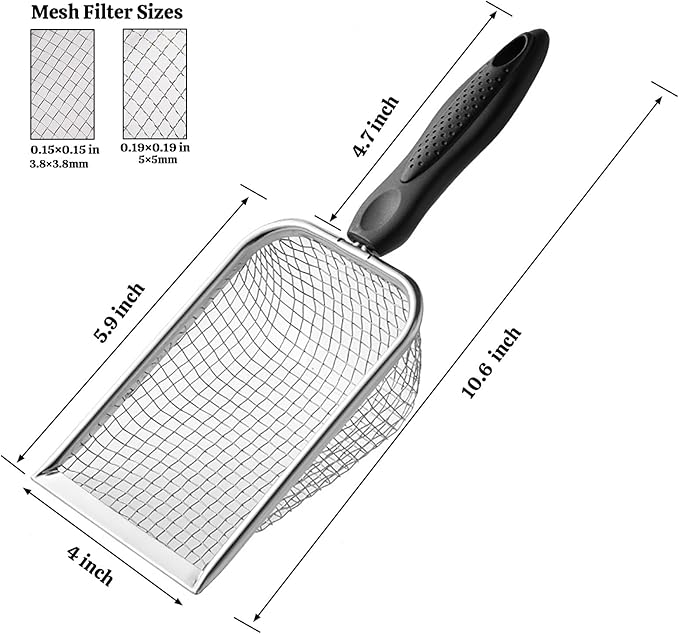 Gardening Soil Sifter Pack of 2 - Garden Sand Soil Compost Sifter with Handle - Two Garden Sifters (3.8mm and 5mm Mesh),Ideal for Sand, Rocks, Dirt, Compost - Perfect for Gardening