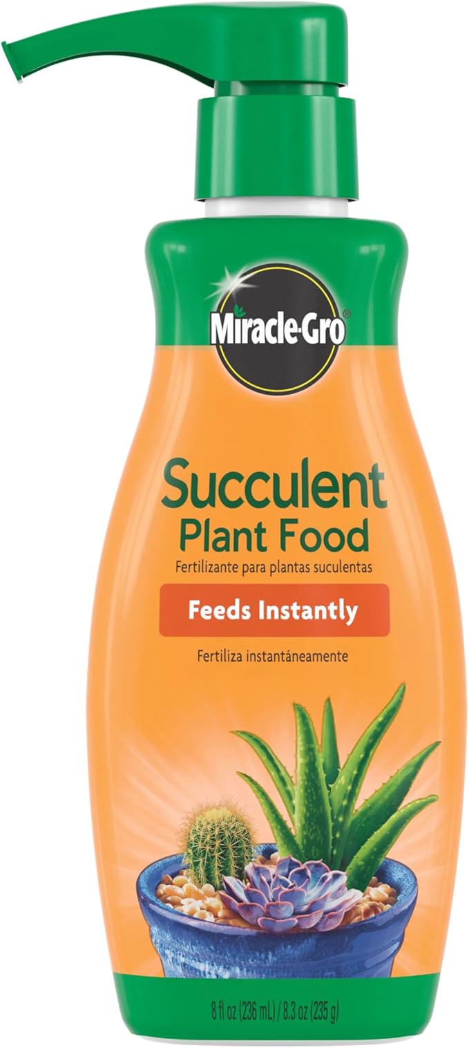 Miracle-Gro Succulent Plant Food, Liquid Plant Food for Indoor Succulents, Cacti, Jade Plants, Aloe Vera and More, 8 oz., 3-Pack