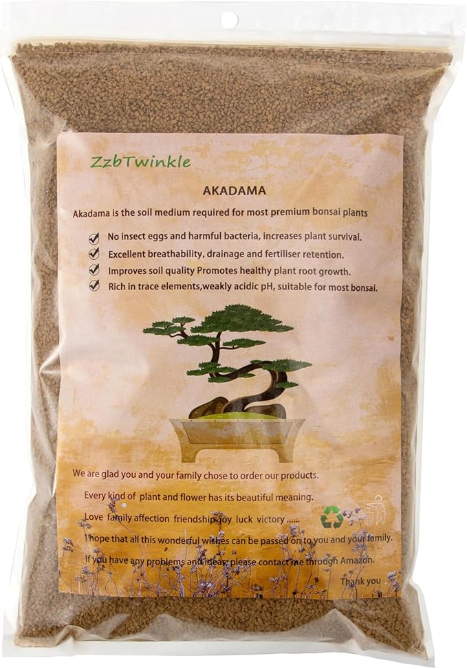 6 lb Fine Grain Japanese Super Hard Akadama Bonsai Soil (1-2mm) for cuttings, Aquatic Plant Soil, Cultivating seedlings and Miniature Bonsai