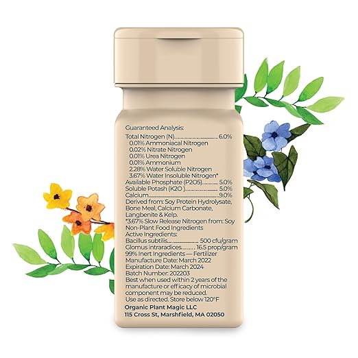 Organic Plant Magic - Truly Organic™ Easy to Use Soluble Plant Food Shaker: All-Purpose Fertilizer Concentrate for All Flower Vegetable Herb Fruit Tree Indoor Garden & House Plants [Two 3 oz Shaker]