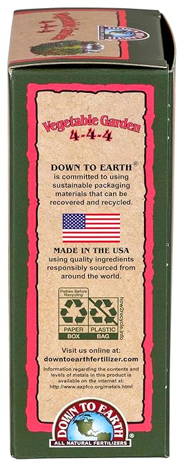 Down to Earth Organic Vegetable Garden Fertilizer 4-4-4, 1lb