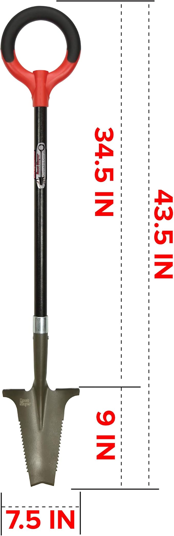 Radius Garden 23311 Root Slayer Perennial Shovel, Red & 16211 Root Slayer Soil Knife, Red