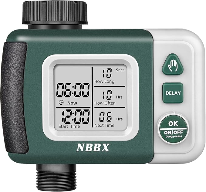 Digital Sprinkler Timer for Garden Hose Watering, Battery Powered Hose Timer with Rain Delay, Manual, Automatic Watering System, Outdoor Programmable Water Timer Irrigation Timer for Lawn Yard