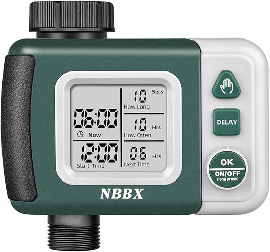 Digital Sprinkler Timer for Garden Hose Watering, Battery Powered Hose Timer with Rain Delay, Manual, Automatic Watering System, Outdoor Programmable Water Timer Irrigation Timer for Lawn Yard