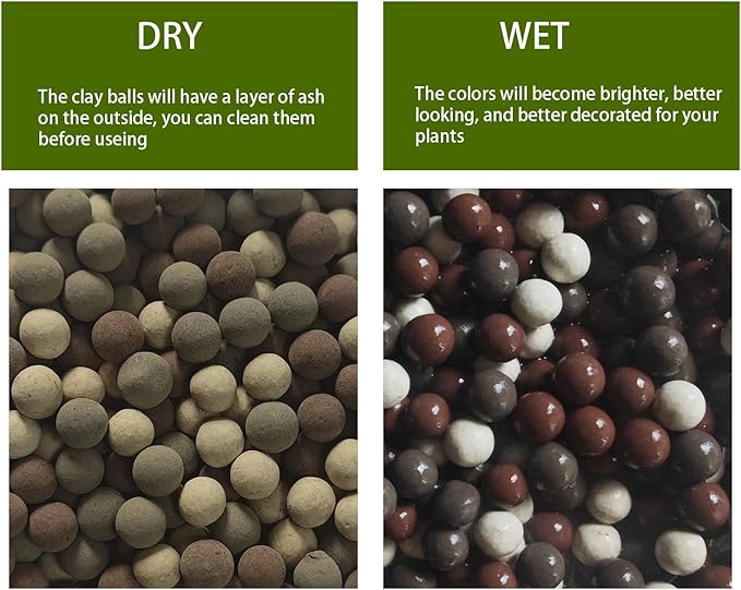 Colorful Leca Clay Pebbles for Plants 8-10mm Natural Organic Leca Balls Indoor Potting Garden Soil for Orchid, Succulents, Hydroponics, Decoration, Drainage (Colorful-2, 5 lbs)
