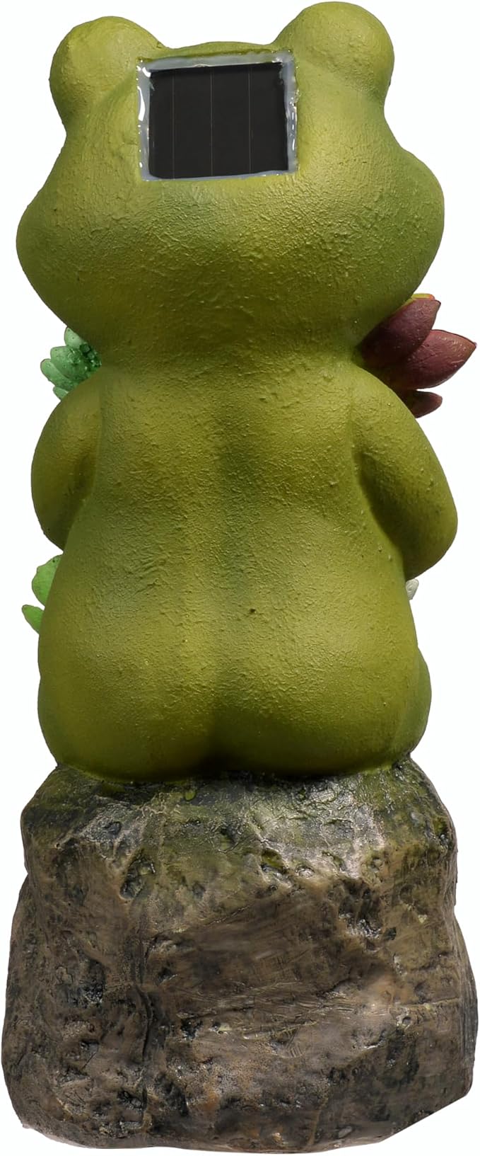 Solar Light Sitting Frog Decoration 5 Warm LEDs Light Sensor for Auto Switch On/Off Outdoor Figurine Lights Colorful IP44 Bubble Ball for Outdoor Décor Housewarming Gift Halloween(RJ-24010A)