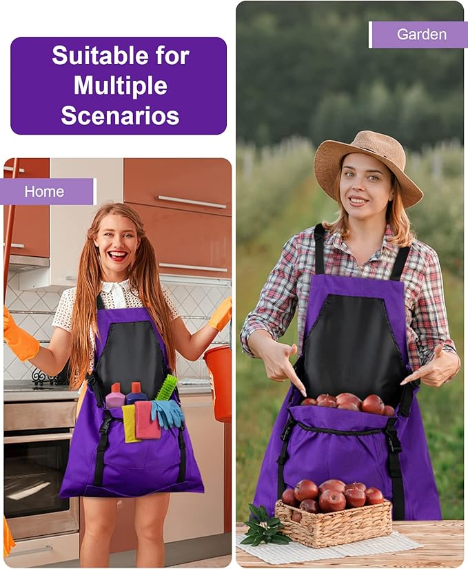 Gardening Apron, with Quick Release Pockets for Harvesting Gardening with Pockets, Water Resistant Apron