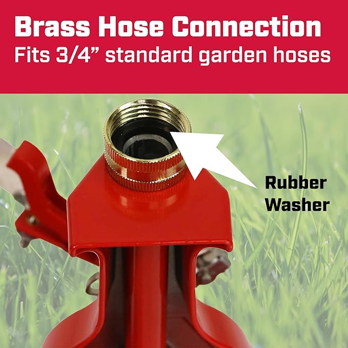 Chapin 4982: Wheeled Impact Sprinkler, 360 Degree Automatic Impact Sprinkler with Wheeled Base for Medium to Large Gardens and Lawns, Up to 85 ft Coverage Area, Lawn Sprinkler