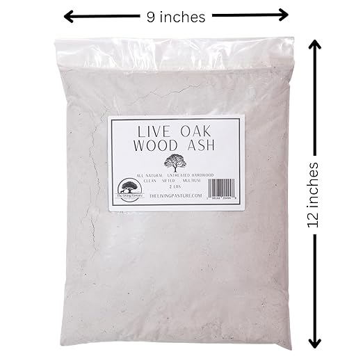 Live Oak Wood Ash - All Natural Clean Sifted Premium MultiUse Hardwood Ashes (2 lbs)