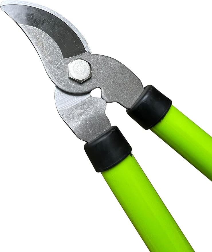 GARDEN GURU Bypass Loppers Tree Trimmer Clipper – Compact 15 inch High Carbon Steel Blade Gardening Loppers Pruning Shear - Comfort Grip Handles – Heavy Duty Branch Cutter – Cut Thick Branches w Ease