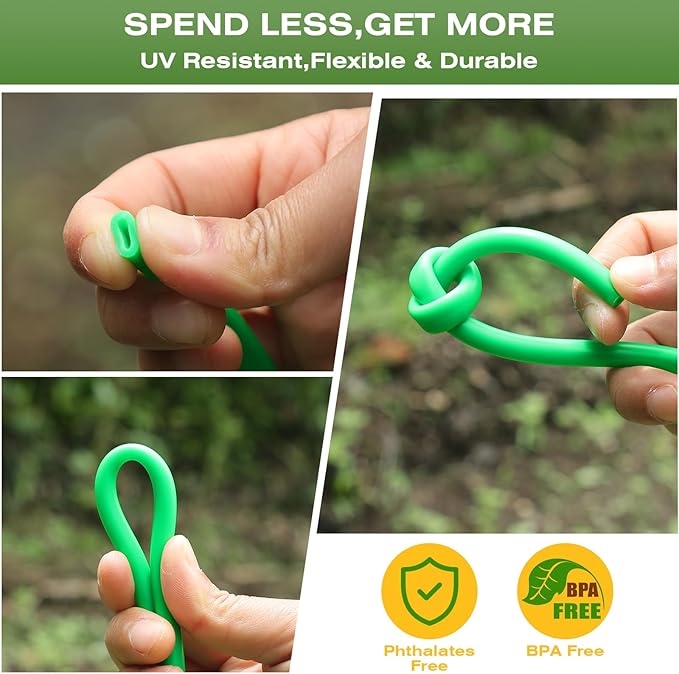 Drip Irrigation Hose 75FT 1/4 inch Green Blank Distribution Hose Perfect for DIY Garden Irrigation Tubing System, Hydroponics, Misting Tubing