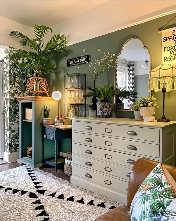 Dimoon 236''x17.7'' Green Peel and Stick Wallpaper Contact Paper Modern Self Adhesive Wall Paper Removable Renter Friendly Textured Solid Color Shelf Cabinet Vinyl Roll (236''x17.7'',Dark Green)