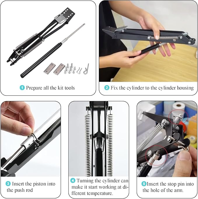 Auto Vent Opener Automatic Greenhouse Windows Opener Temperature Sensitive Roof Vent Opener Auto Vent Kit Gardening Tools Greenhouse Accessories Hothouse Roof Vent Kit (Dual Spring Up to 30lbs)