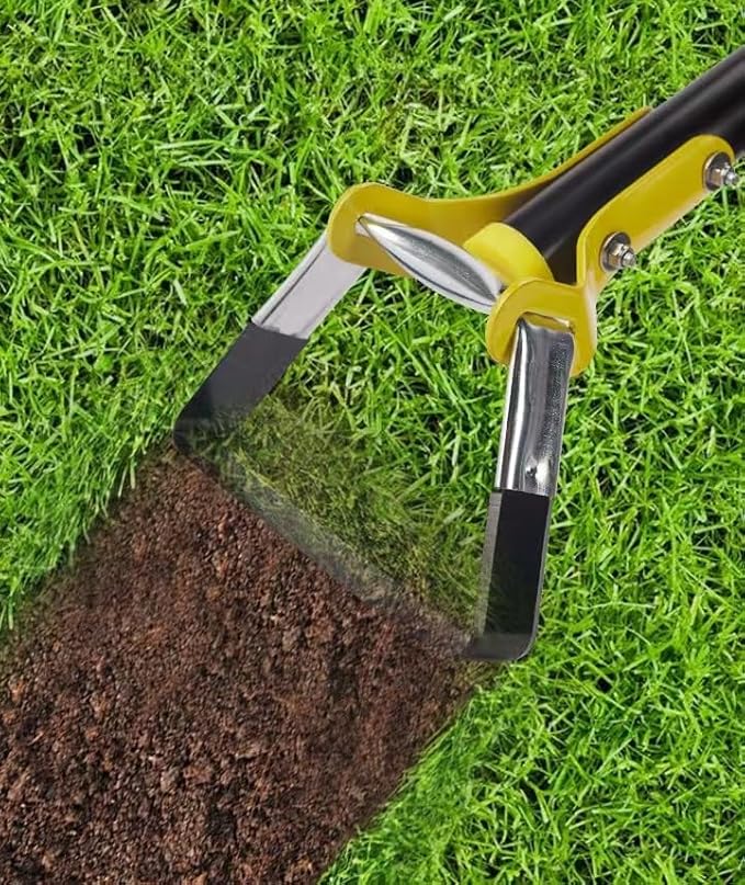 Hoe Garden Tool, Scuffle Garden Hoe with Long Handle, Adjustable Hula Hoe for Easy Weeding (75 Inch)