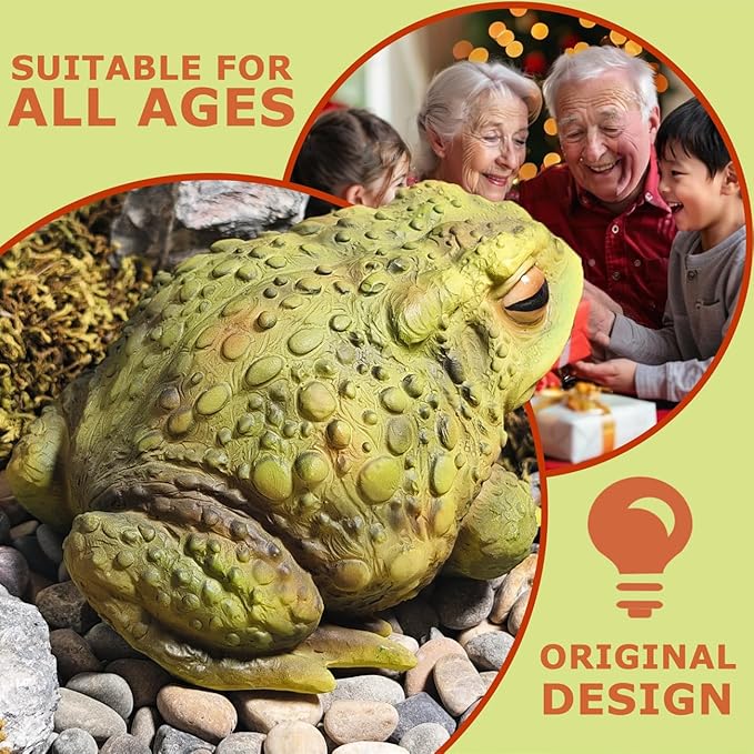 Sunthus Frog Toad Sculptures Garden Statues Yard Art Resin Decorations Outdoor Garden Decor