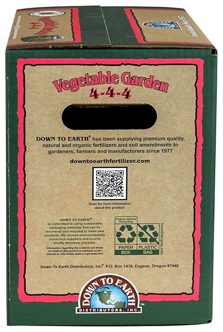 Down To Earth All Natural Fertilizers Organic Vegetable Garden Mix 4-4-4, 15 lb