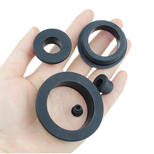 3 Inch Drill Hole, 2-1/2 Inch ID Silicone Rubber Grommets for Wiring, Large Top Hat Grommets for Tubes Wires Cables, L-Shape O-Ring Seal Hose Gasket in Hydroponic&Irrigation Systems, 2 Pack