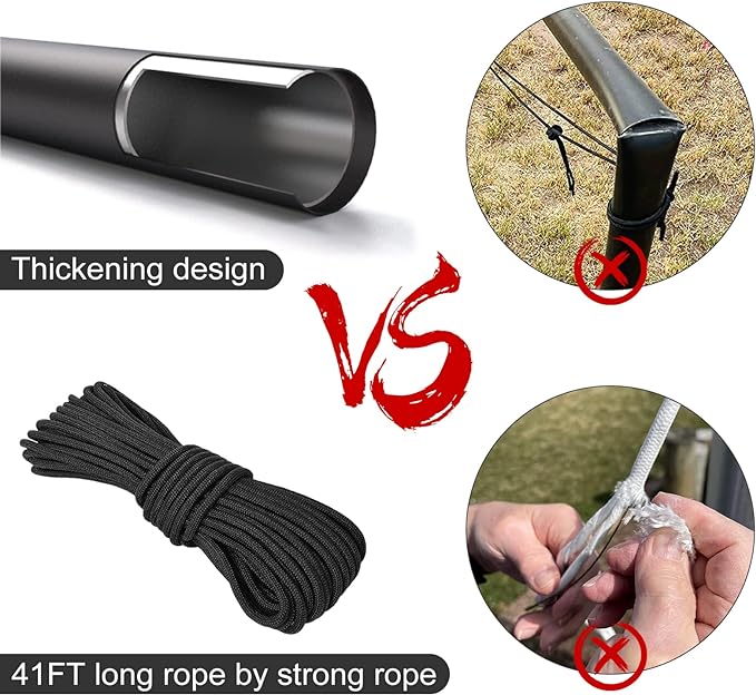 NELXINJO 20FT Sectional Flag Pole Kit, Heavy Duty Aluminum Outdoor In-Ground Flagpole, Black Ball Top, 3x5 USA Flag for Residential commercial Outdoor Garden(20FT, Black)