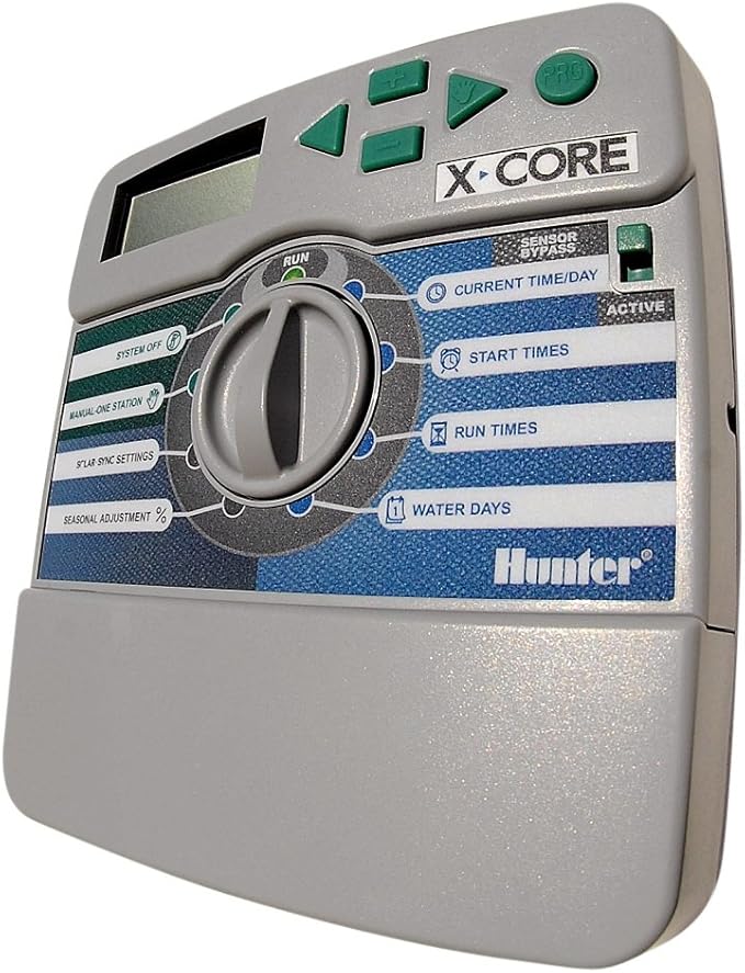 Hunter Sprinkler XC400I X-Core 4-Station Indoor Irrigation Controller, Small, Gray