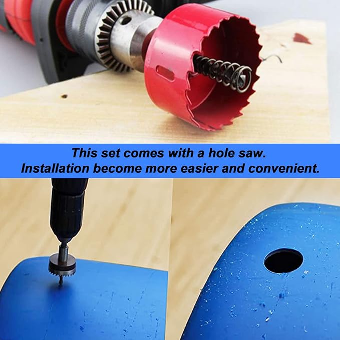 4 PCS Rain Barrel Bulkhead Fitting kit with Plugs and Hole Saw Tool, 1" (Inside Diameter is About 32mm) PVC Spigot Connector Kit for Rain Barrels Pools Aquariums (32mm ID Bulkhead 1")