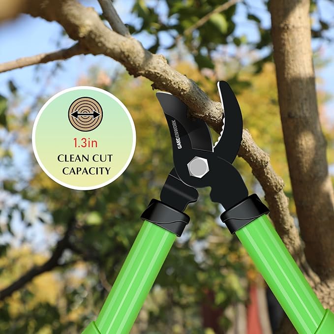 16'' Loppers for Tree Trimming,Tree Branch Cutter with SK5 Sharp Blade,Loppers for Tree Trimming Heavy Duty,1.3''Cutting Capacity for Shrubs and Bushes
