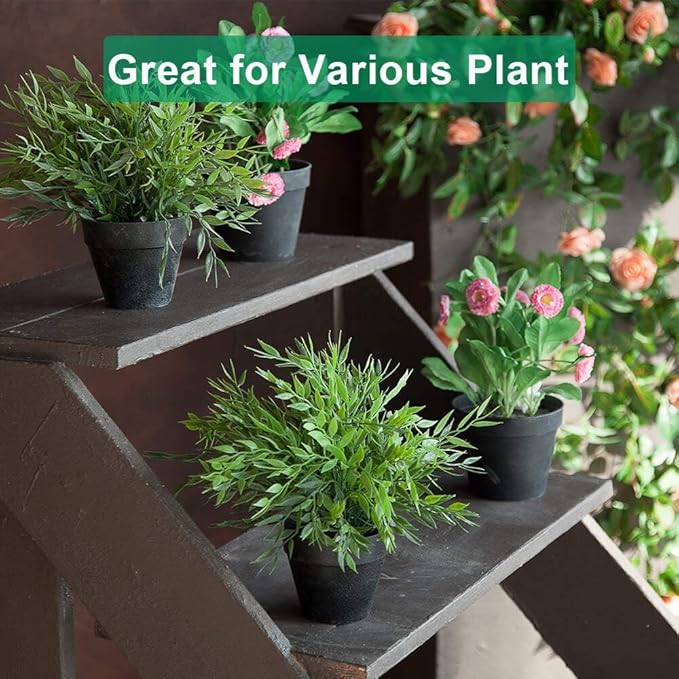 vensovo 6 Inch Black Terracotta & Clay Pots for Plant with Saucer - 4 Pack Medium Terra Cotta Planter with Drainage Hole, Flowerpot for Indoor Outdoor Plants, Crafts, Wedding Favor