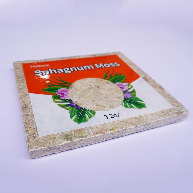 3.2 oz Compressed Sphagnum Moss for Plants, Carefully Selected Premium Sphagnum Moss for Orchid