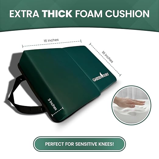 Garden Guru Extra Thick Gardening Kneeling Kneeler Pad – Ultra Soft Foam Cushion Padding for Knee – Water Resistant - Garden Kneeler Mat for Yard Work, Cleaning, Household Chores, Roofing, and More