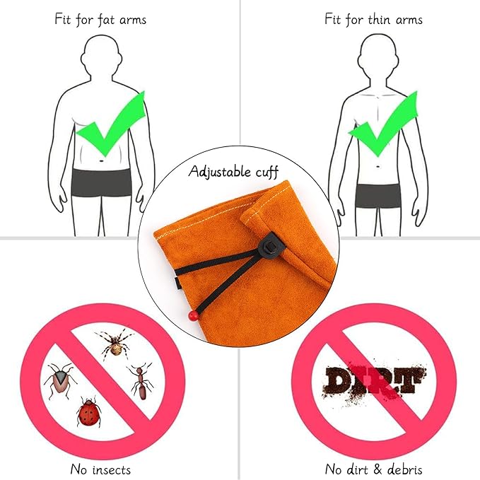 Professional Gardening Gloves for Men&Women, Rose Pruning Gloves Thorn Proof, Adjustable Cuff, Breathable Leather Cowhide Long Garden Gloves,Garden Gifts & Tools for Gardener,Yard Work