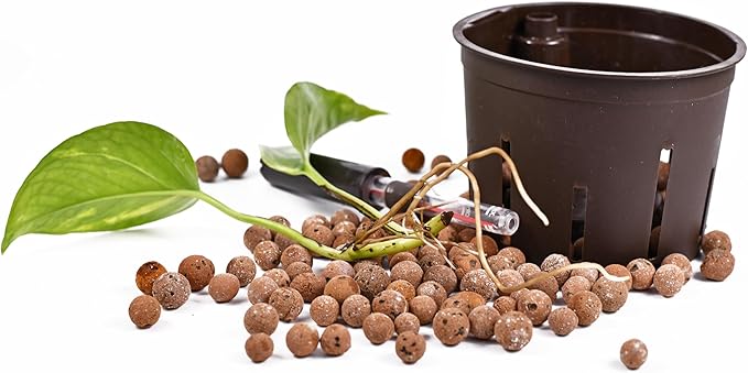 D'vine Dev Ceramic Planter Filler Balls 1 Cu. Ft, Expanded Porous Clay Pebbles Beads for Hydroponic, Gardening, Orchids, 97-F-4