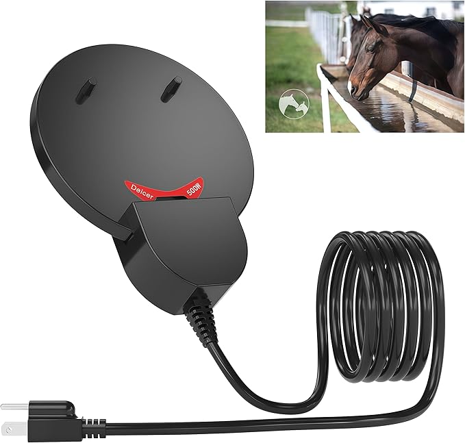 Bird Bath Heater,Pond Heater 500W,Full-Covered Aluminum Bird Bath Heater for Outdoors in Winter,Stock Tank Heater with Thermostatically Controlled,Chicken Water Heater-Deicer,livestock water heater