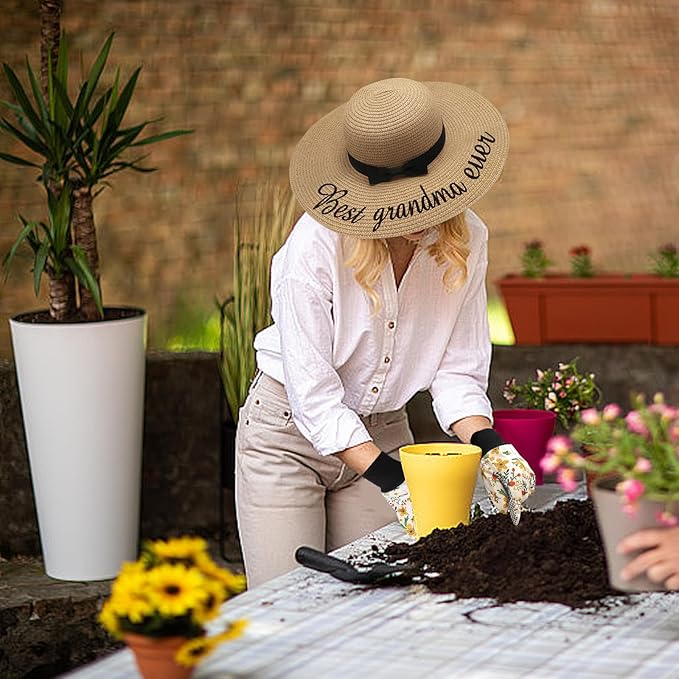 Grandma Gifts,Grandma Gifts from Grandkids - Birthday Gifts for Granny - Gardening Gifts Outdoor Horticulture Starter,Garden Tools Kit for Grandma