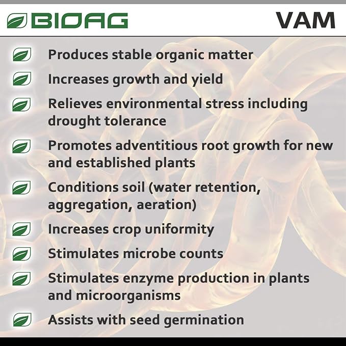 VAM Endo-Mix 7-Blend Mycorrhizal Root & Soil Inoculantfor Transplanting, Root Growth, Seed Germinating, All Plants, Lawn (300 Grams) (BA78003)