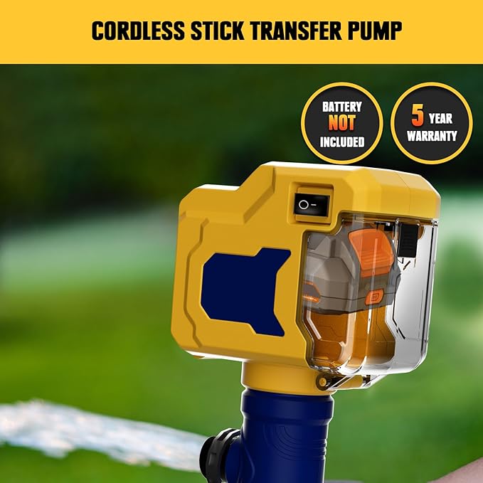Cordless Stick Water Transfer Pump Compatible with Dewalt 20V Battery, 720GPH Brushless Deep Well Submersible Pump, Portable Sump Pump Stick Utility Pump for Pool Garden Pond (Tool Only)