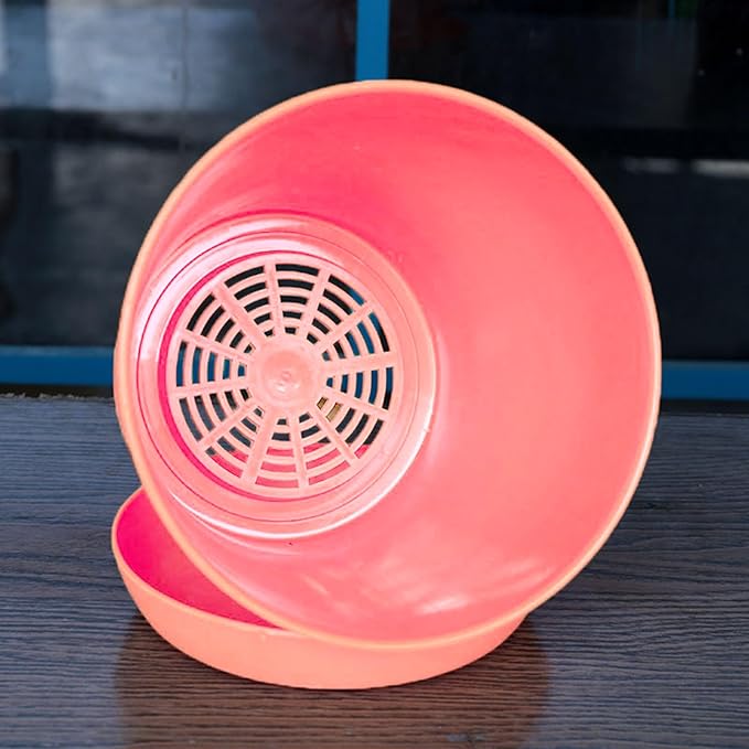 50 Pack 4 Inch Plant Pots Bulk Small Plastic Planters Pots with Drainage Holes Flower Pot for Succulent, Cactus, Herb, African Violet (50pcs-Pink, 4Inches)