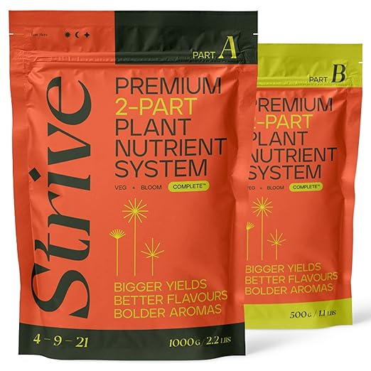 Strive Fertilizer Starter Kit Combo - Veg + Bloom General Hydroponic Nutrients - Indoor, Outdoor and Soil Growing Plant Food - Booster for Vegetables, Succulents, Flowers