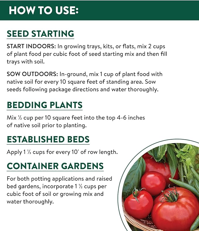 Burpee Organic Tomato & Vegetable Granular Plant Food, 4 lb