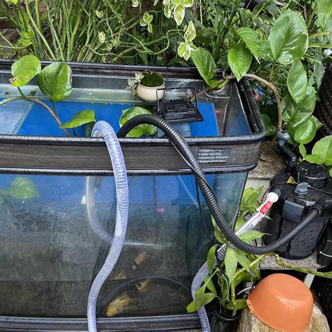 Sump Pump Hose 1 1/4 inch Id Pond Tubing Black Plastic Corrugated Strong Flexible Drain Water Hose 20Ft